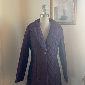 Vintage quilted maroon coat